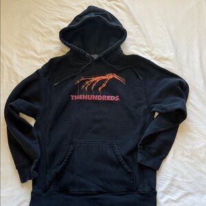 The Hundreds Black Hoodie with Orange Graphic